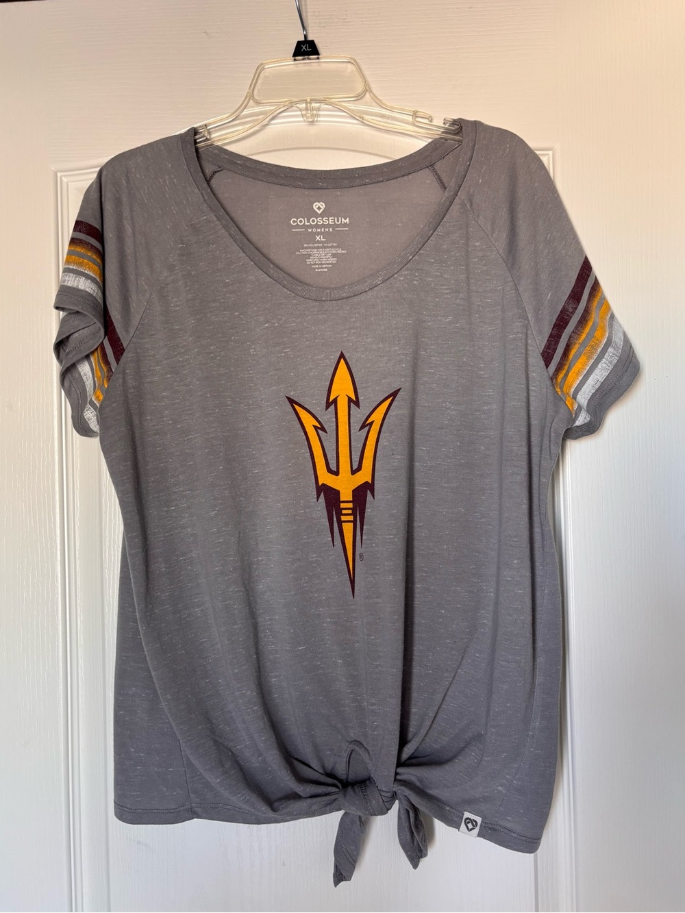 Arizona State University round neck bottom tie shirt women’s XL ASU sun devils